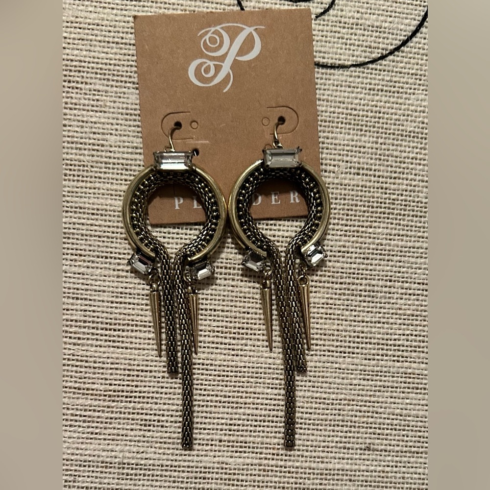 Plunder “Kassidy” fishhook back earrings